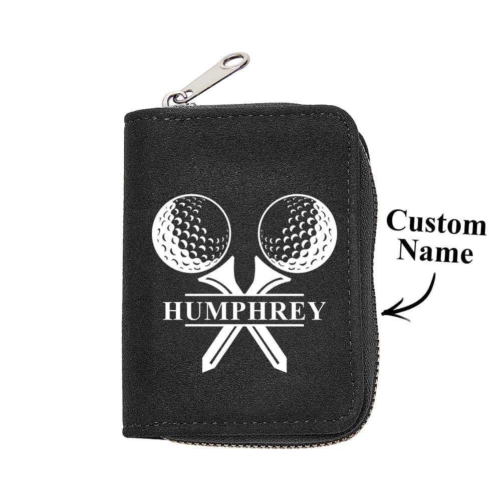Personalized Leather Golf Wallet with 18 Card Slots Card Holder Wallet Gift for Men - GiftLab