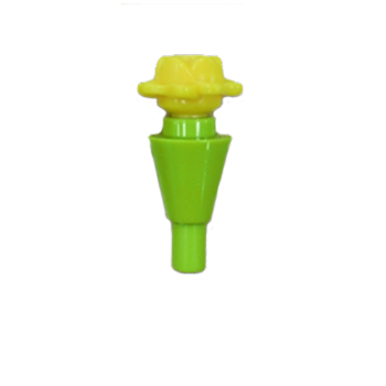 Spot standard assembly building block accessories plastic (2.3*1*1CM) - holding rose yellow