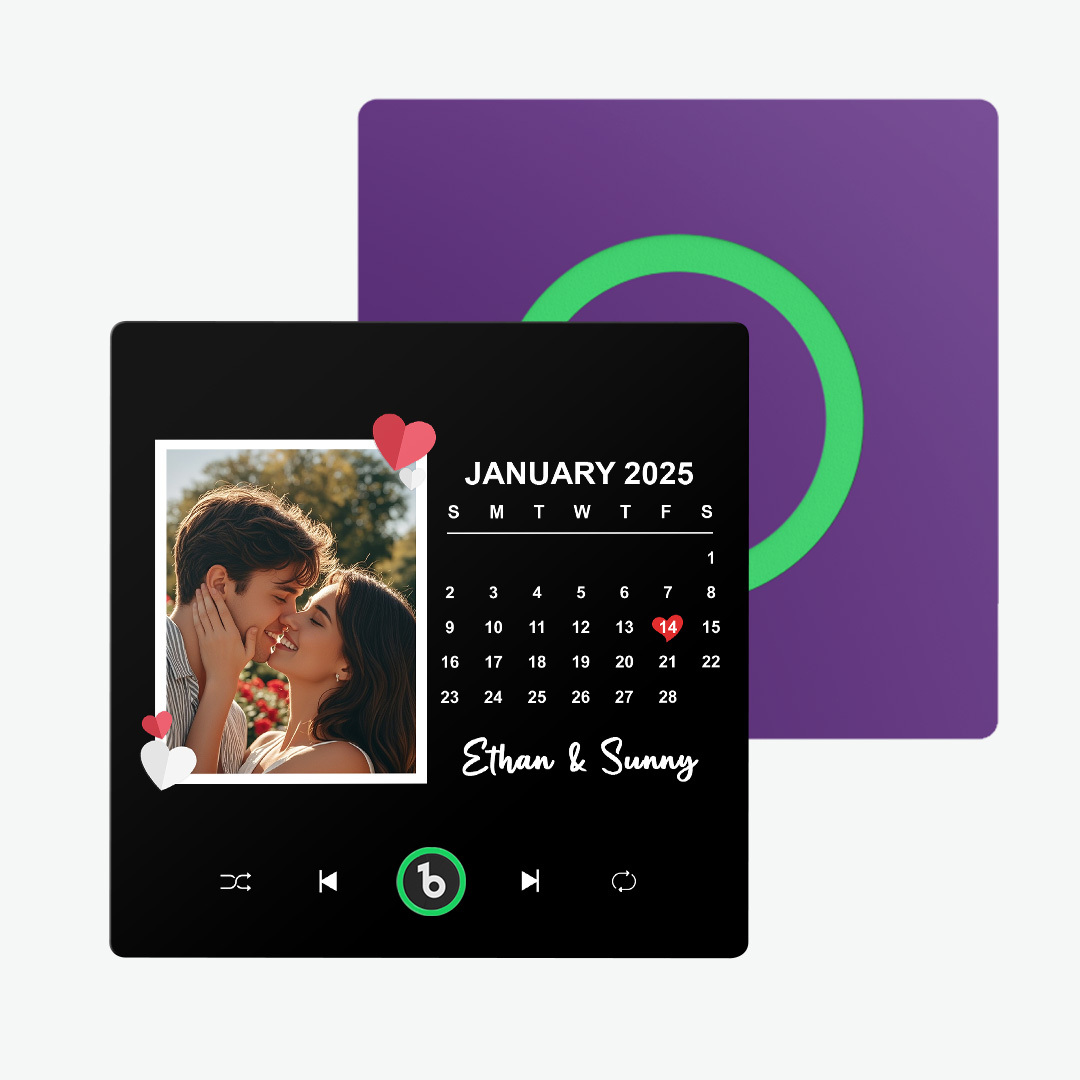 New 4.0 Upgrade Custom Music Fridge Magnet Colorful Frame Album Fridge Magnet Can Play Songs Gift for Couple Can Upload Your Music