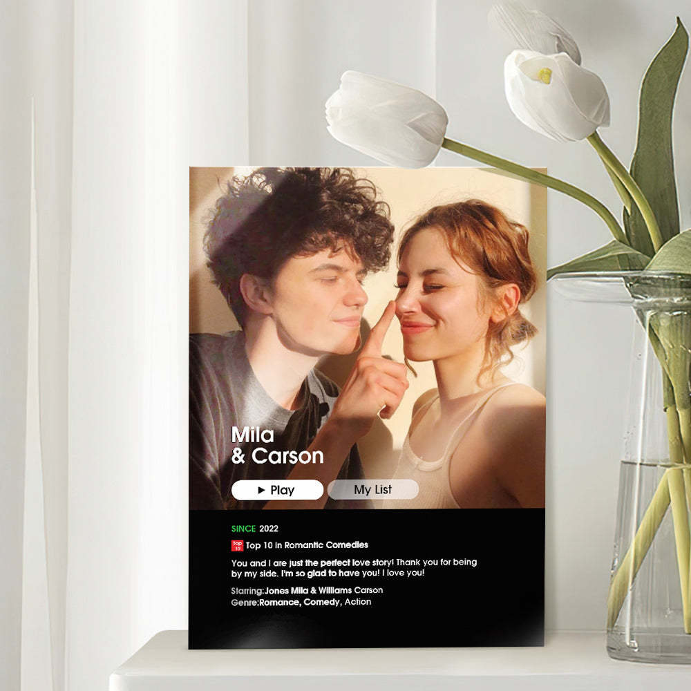 Gift For Friend Custom Love Movie Poster Plaque/Keychain for Her