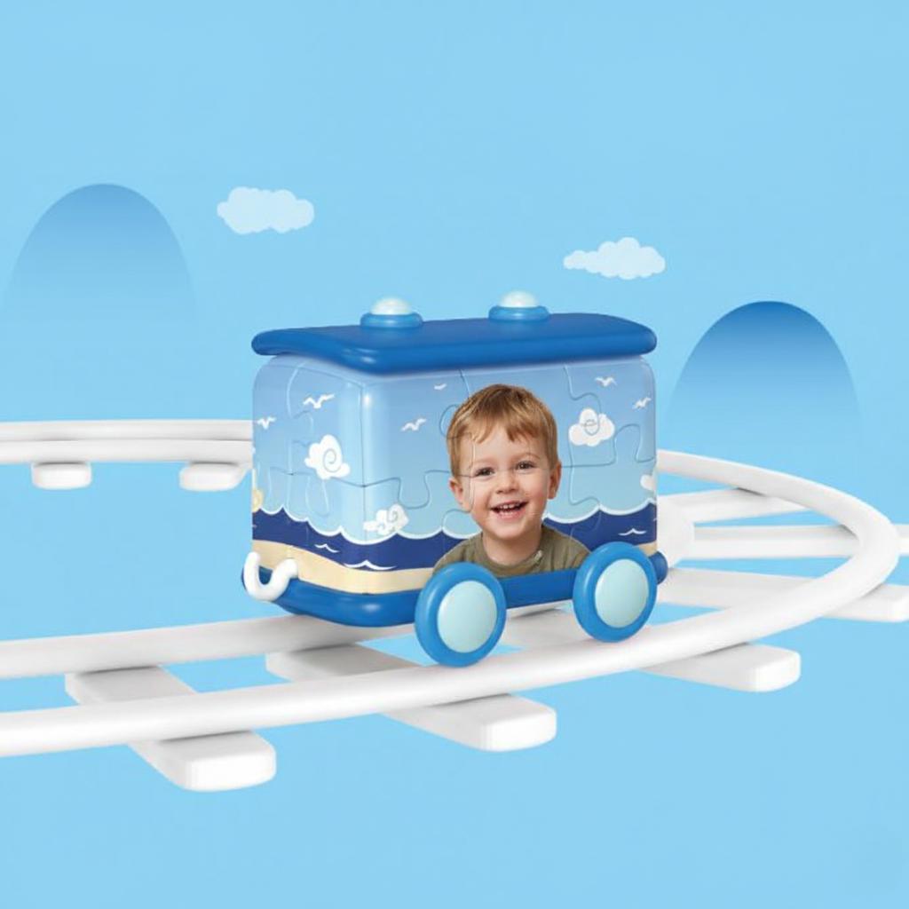 Custom Photo 3D Train Puzzle Kids Educational Toy Fun to Assemble and Play Christmas Gift