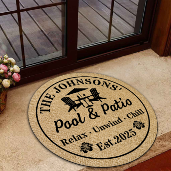 Personalized Last Name Outdoor Mat Custom Established Year Floor Mat Housewarming Celebration Gift for Friends