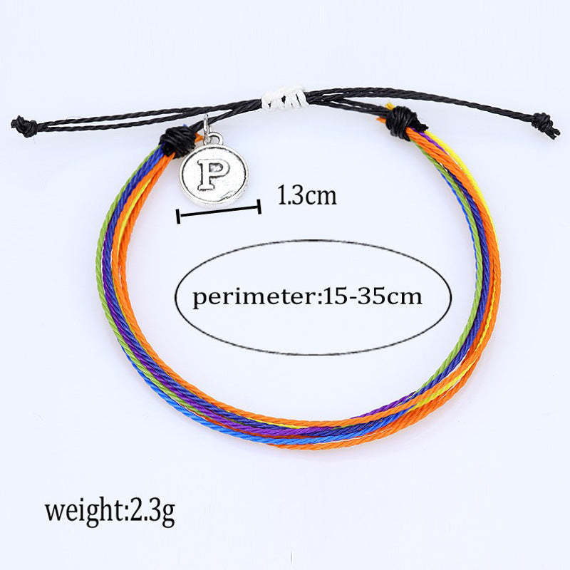 Stylish Braided Bracelet Adjustable Handmade Waterproof Beachy Bracelet - NameNecklace