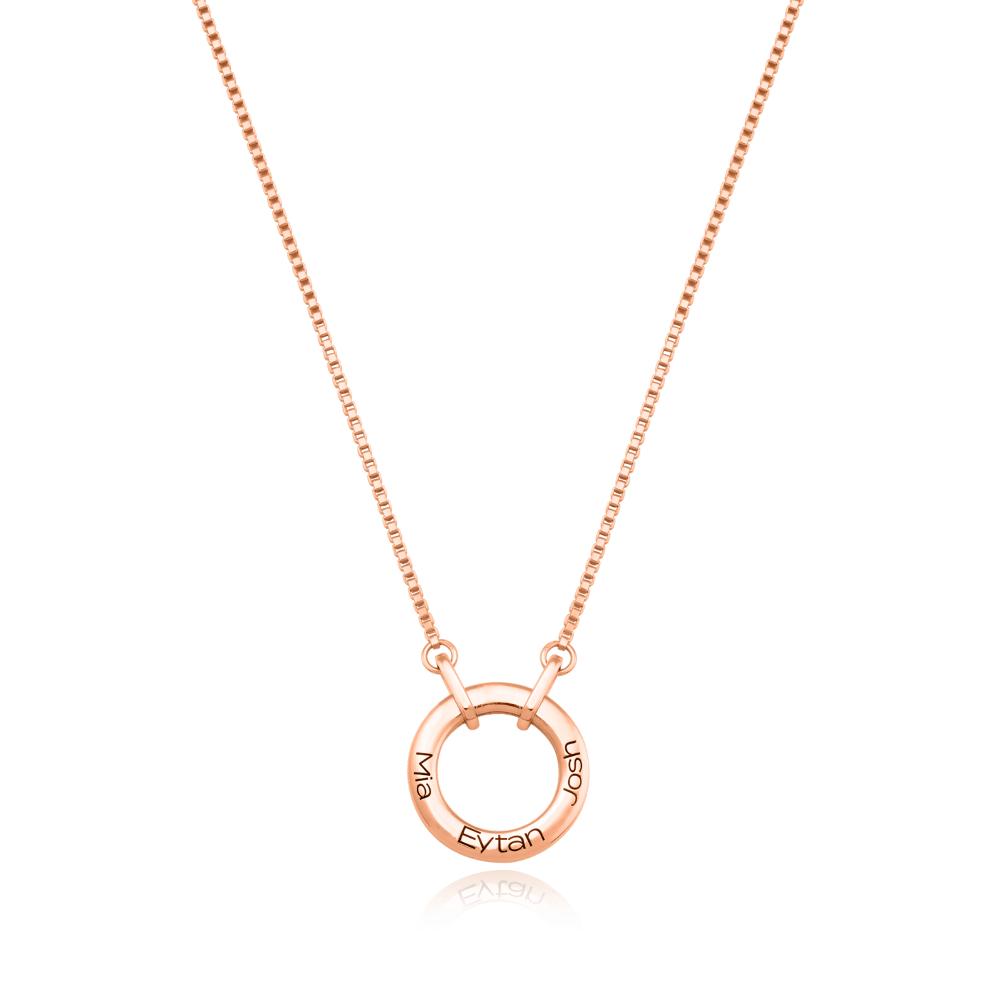 Personalized Family Circle Necklace Custom Engraved Love Circle Necklace The "Forever Connected" Engraved Circle Necklace