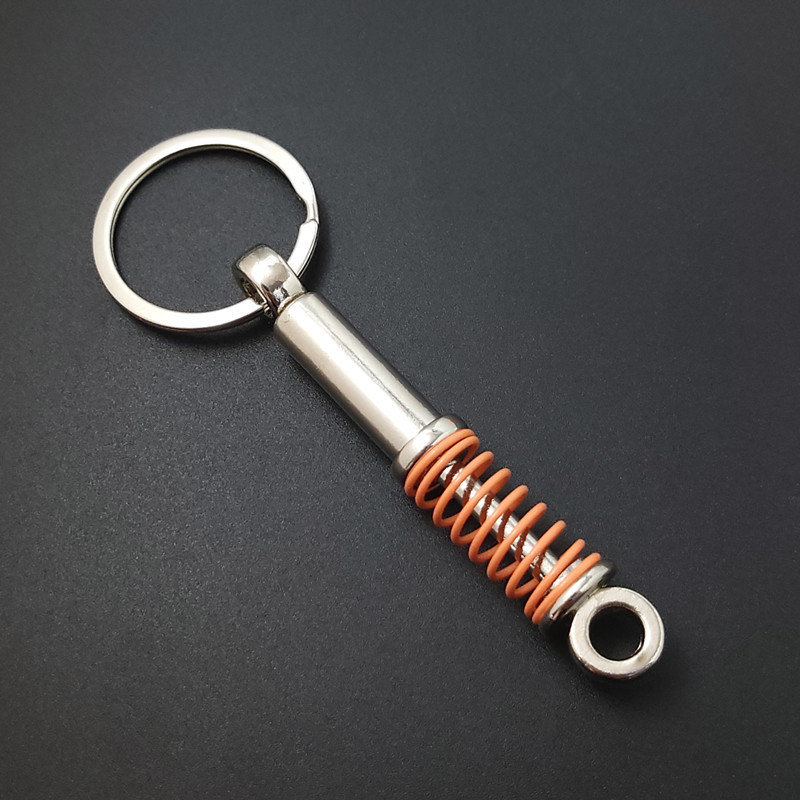 Father's Day Gifts Mini Shock Absorber Keychain Spring Personalized Suspension Keychain Compressible Spring Stress Reliever Custom Engraved Shock