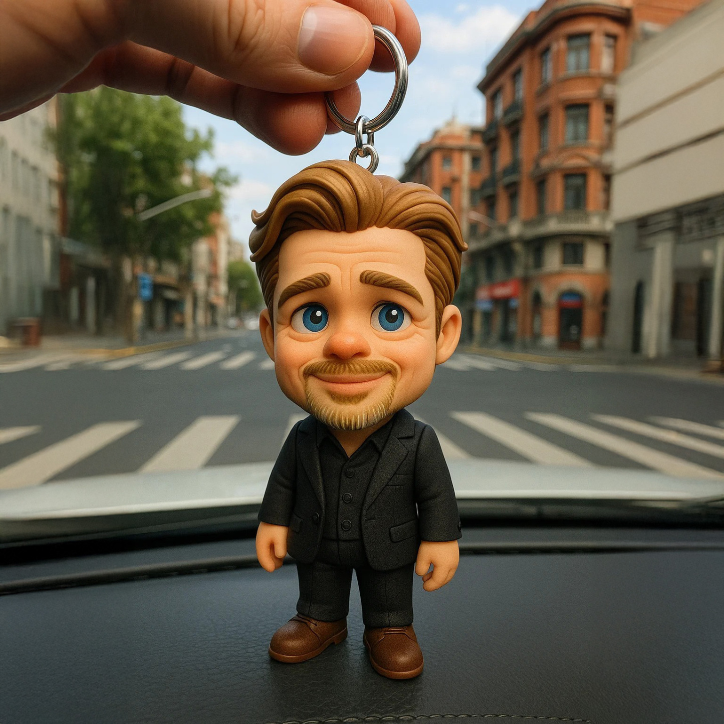 Custom 3D Keychain Figure from Your Photo Personalized Mini Doll Gift Idea