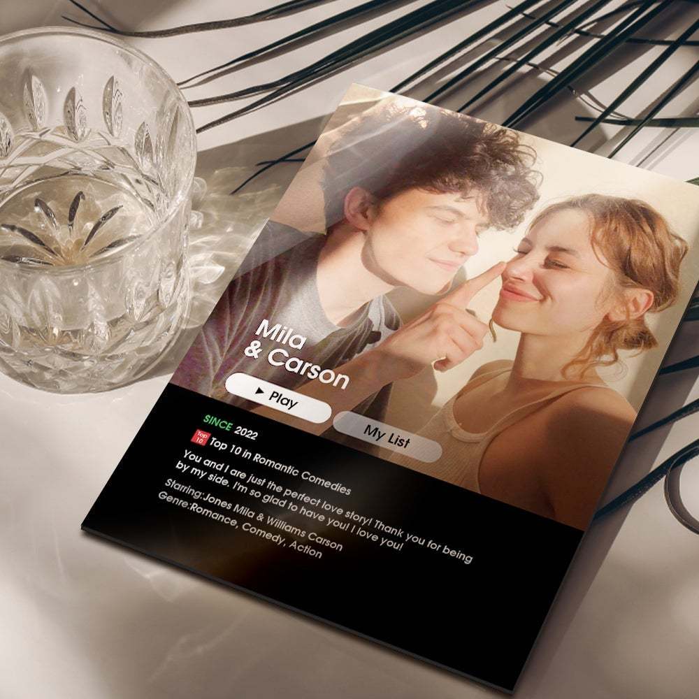 Gift For Friend Custom Love Movie Poster Plaque/Keychain for Her