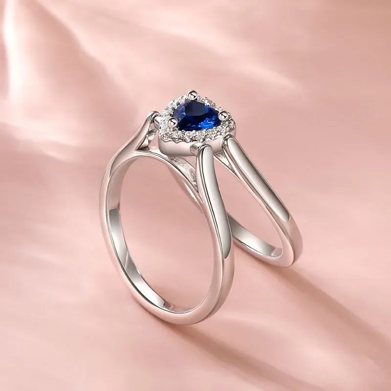 Custom Letter Design  Reversible Heart Diamond Letter Ring & Personalized Custom Initial Design Gifts for Her