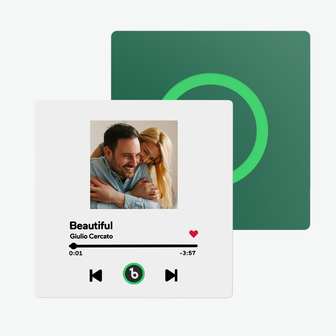 New 4.0 Upgrade Custom Music Fridge Magnet Colorful Frame Album Fridge Magnet Can Play Songs Gift for Couple Can Upload Your Music