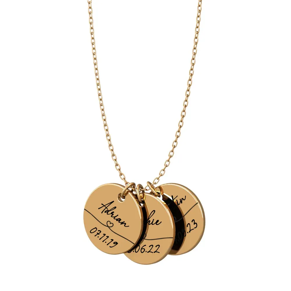 Custom Round Name Necklace & Personalized Birthday Gift Jewelry Jewelry  For Her