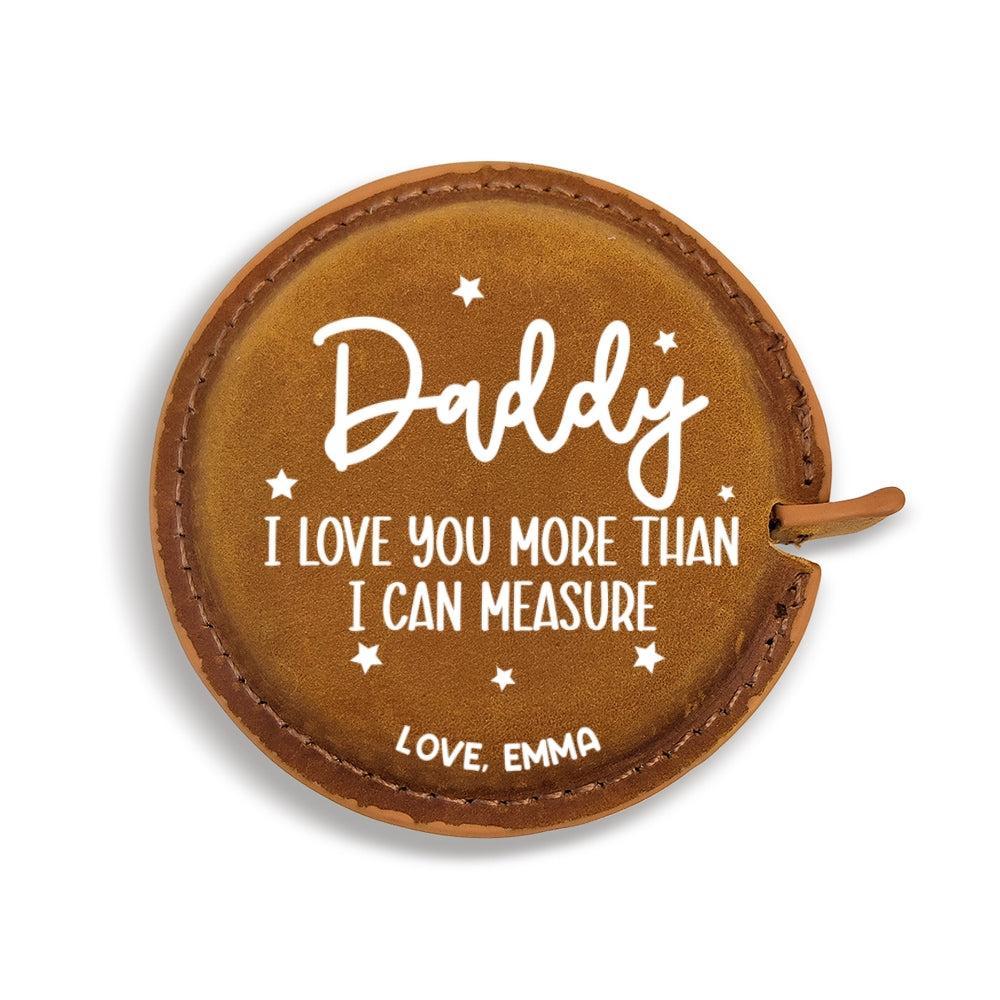 Personalized Leather Tape Measure Custom Name Engraved Tool Father's Day Gift for Best Dad Ever