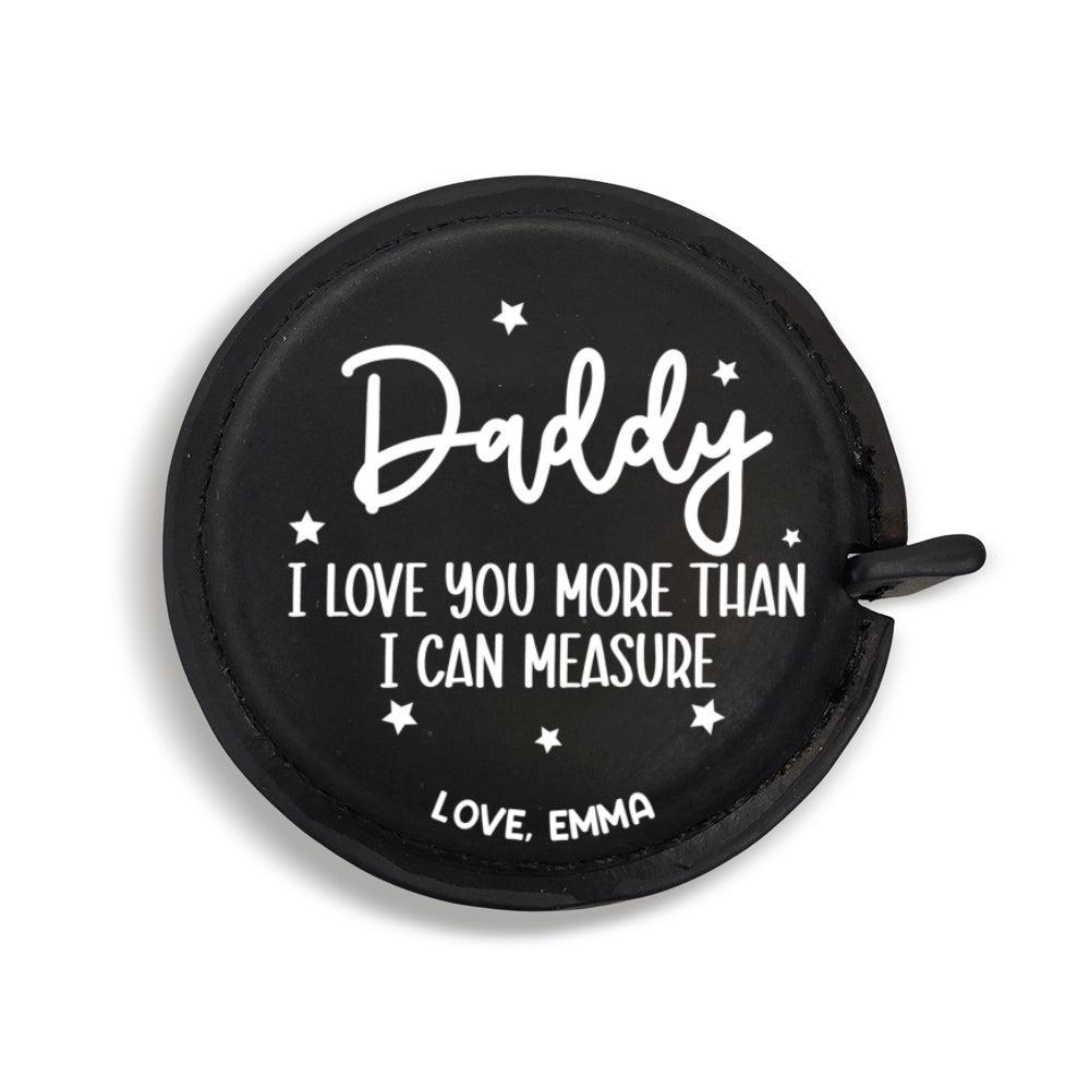 Personalized Leather Tape Measure Custom Name Engraved Tool Father's Day Gift for Best Dad Ever