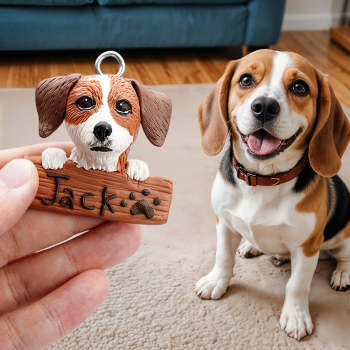 Custom Pet Fridge Magnets Handcrafted Personalized Clay Refrigerator Decor for Pet Lovers - NameNecklace