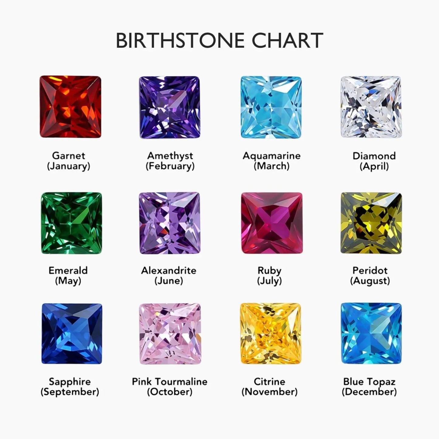 Personalized Initial Birthstone Beaded Bracelet Custom Letter Birthstone Charm Bracelet Birthday Gift for Her