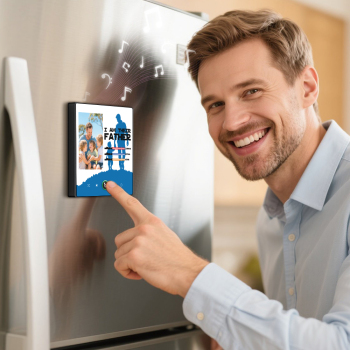 Father's Day Gift Personalized Father's Day Music Fridge Magnet Custom Photo & Kids' Lightsabers Fridge Magnet  "I Am Their Father" Music Magnet