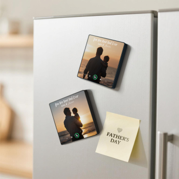Father's Day Gift Personalized Father's Day Music Fridge Magnet Custom Photo Fridge Magnet