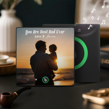 Father's Day Gift Personalized Father's Day Music Fridge Magnet Custom Photo Fridge Magnet
