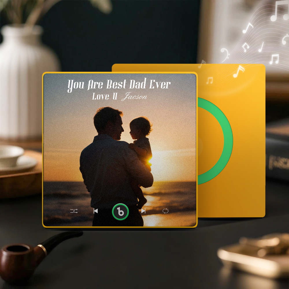 Father's Day Gift Personalized Father's Day Music Fridge Magnet Custom Photo Fridge Magnet