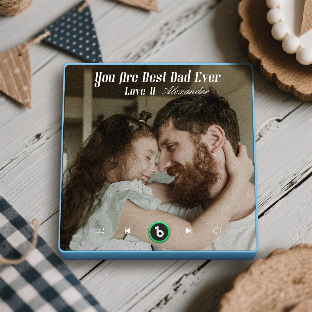 Father's Day Gift Personalized Father's Day Music Fridge Magnet Custom Photo Fridge Magnet