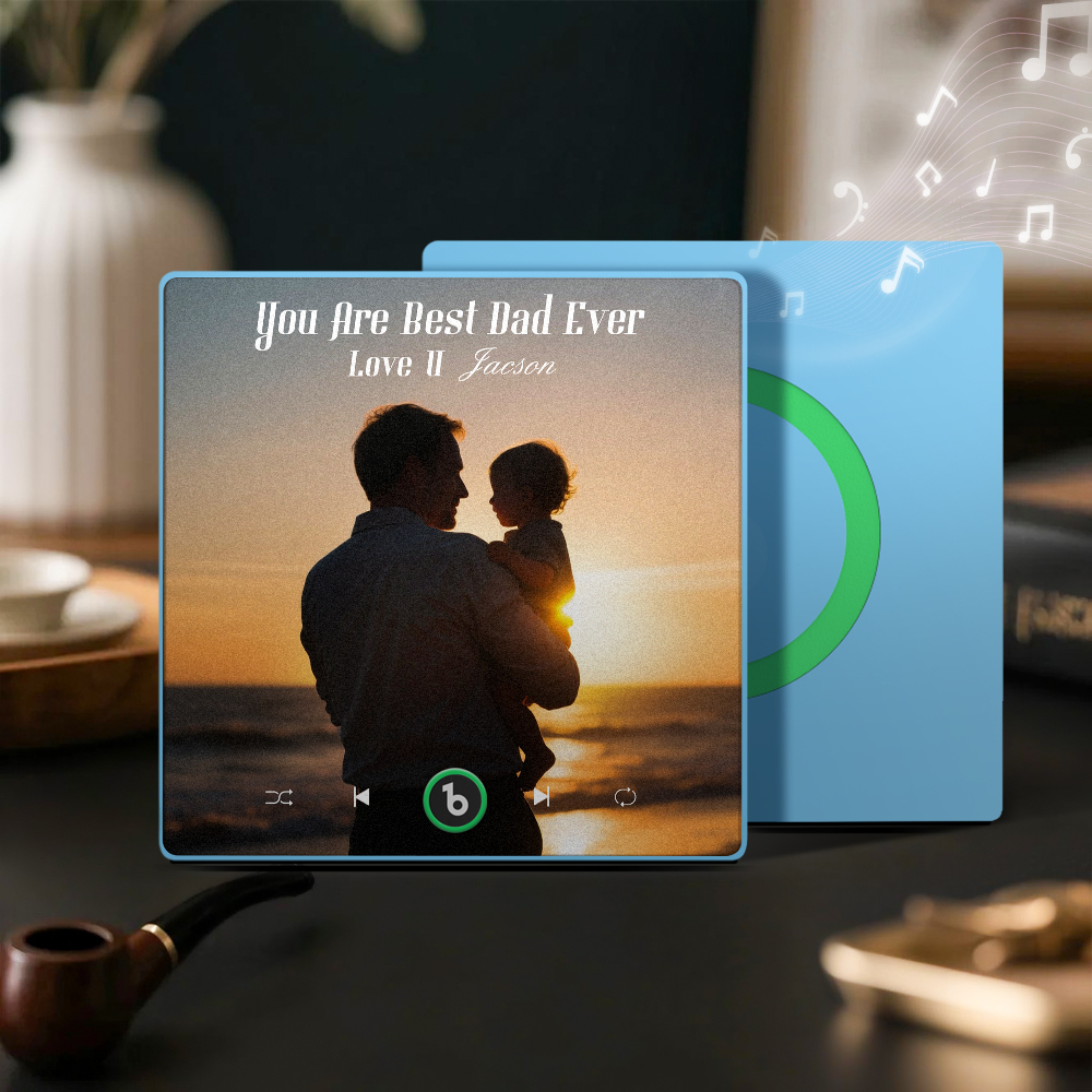 Father's Day Gift Personalized Father's Day Music Fridge Magnet Custom Photo Fridge Magnet
