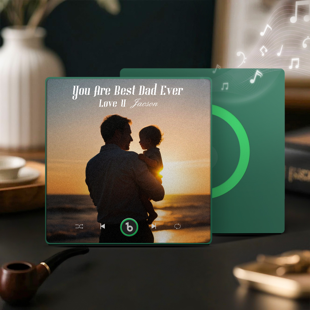 Father's Day Gift Personalized Father's Day Music Fridge Magnet Custom Photo Fridge Magnet