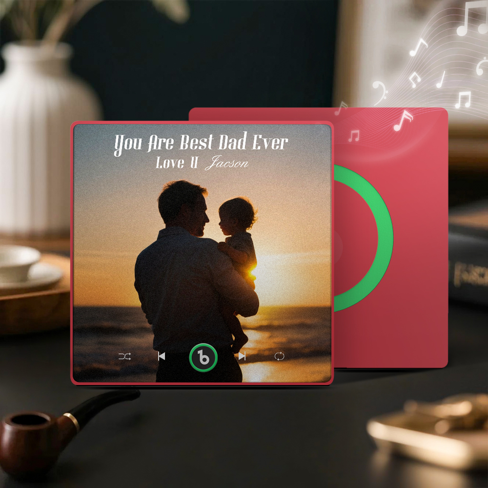 Father's Day Gift Personalized Father's Day Music Fridge Magnet Custom Photo Fridge Magnet