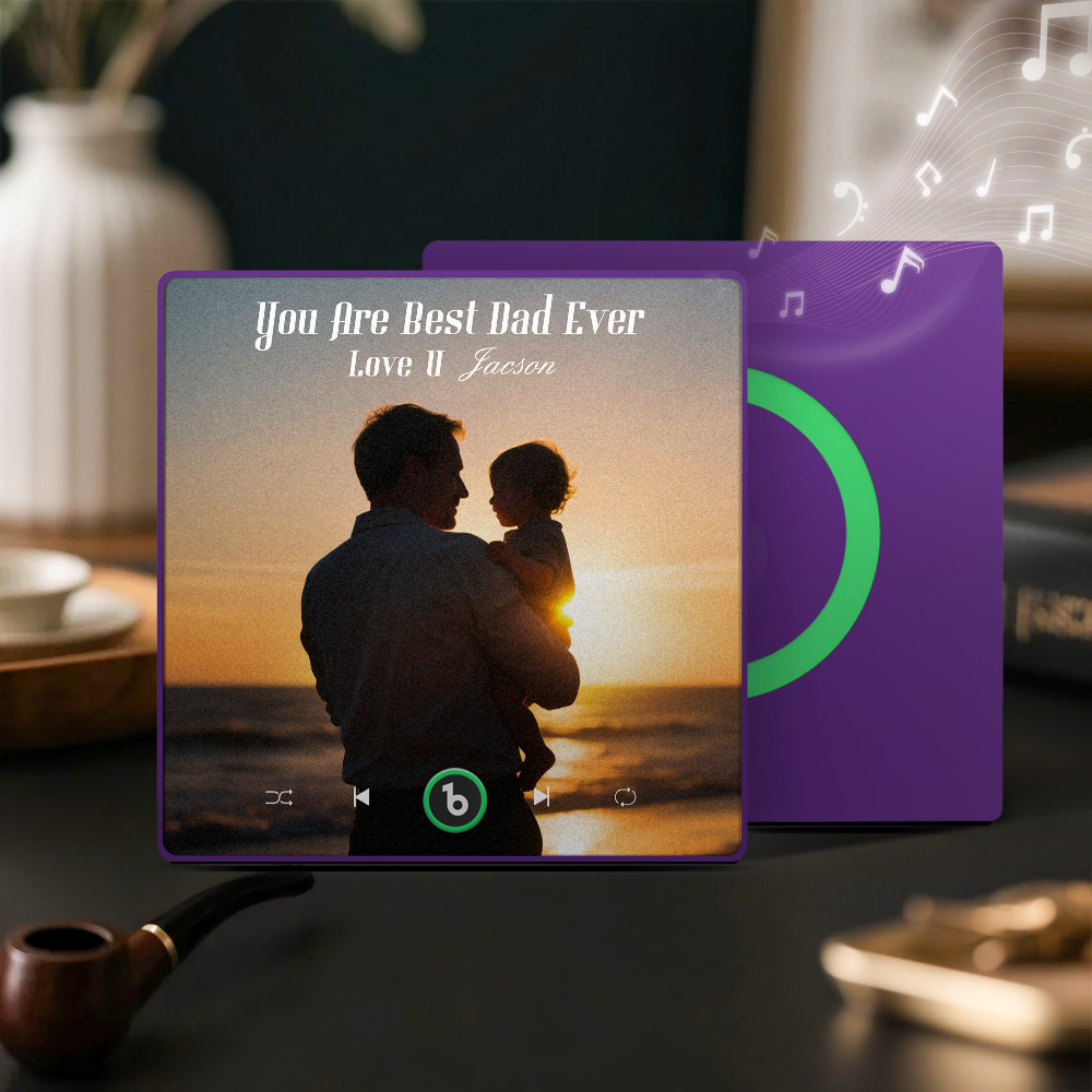 Father's Day Gift Personalized Father's Day Music Fridge Magnet Custom Photo Fridge Magnet