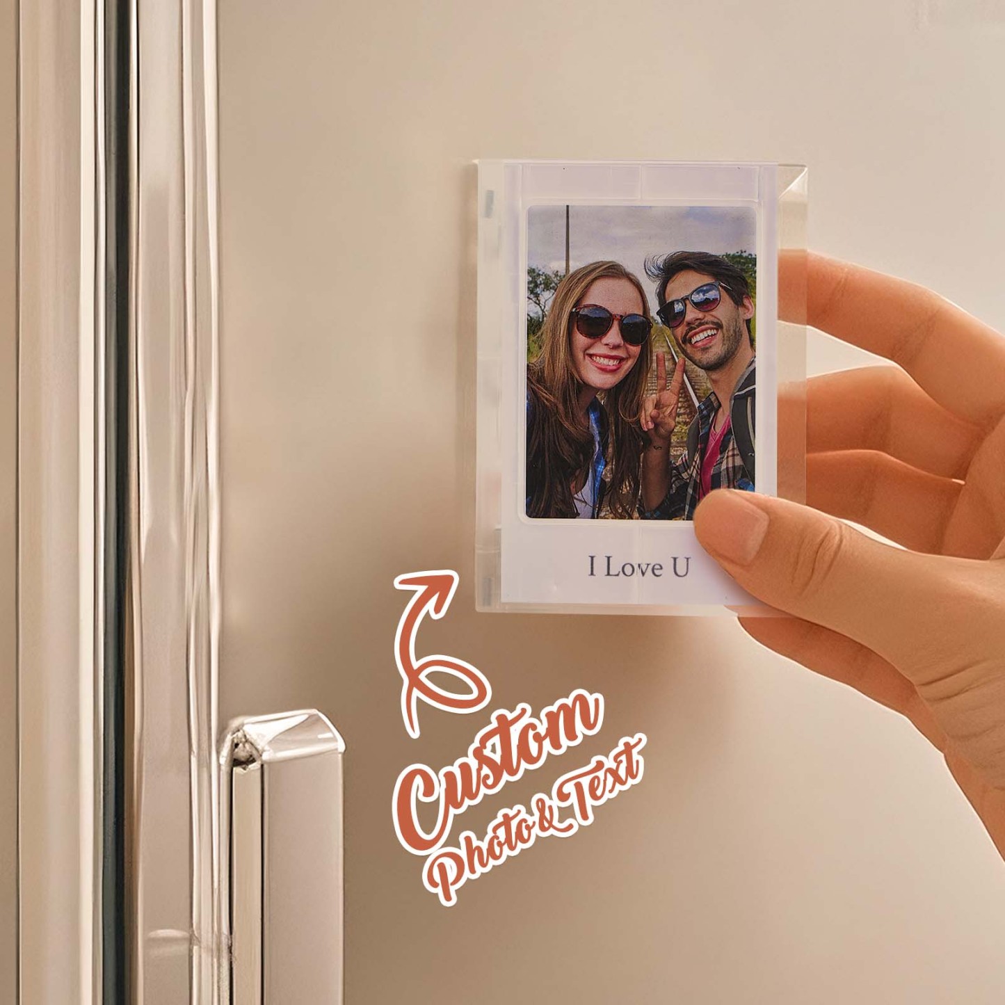 Custom Magnetic Accordion Photo Frame & Fridge Display Personalized Snap-Style Magnetic Photo Holder Versatile Magnetic Photo Frame Set 