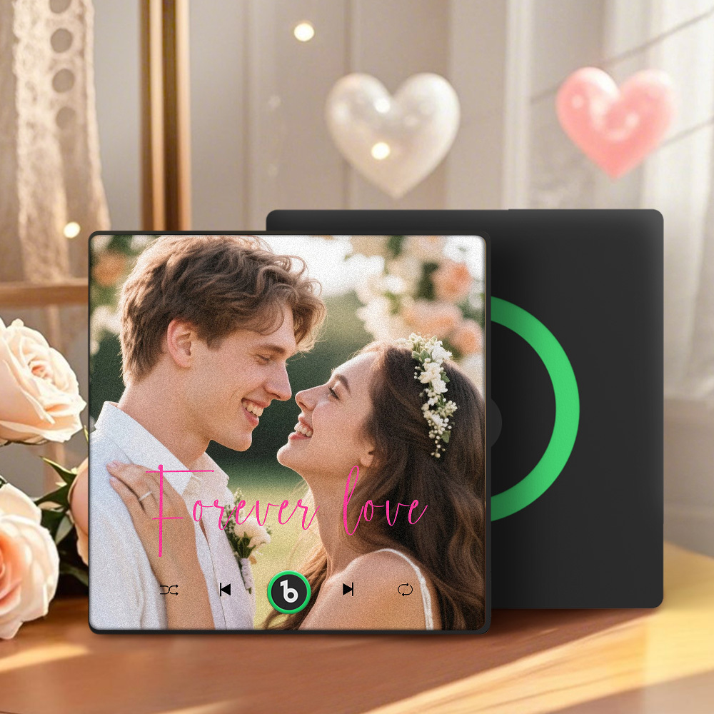 Custom Music Fridge Magnet Personalized Gift with Recordable Voice Photo Unique Anniversary Wedding Christmas Present for Her Him Couples - namenecklace