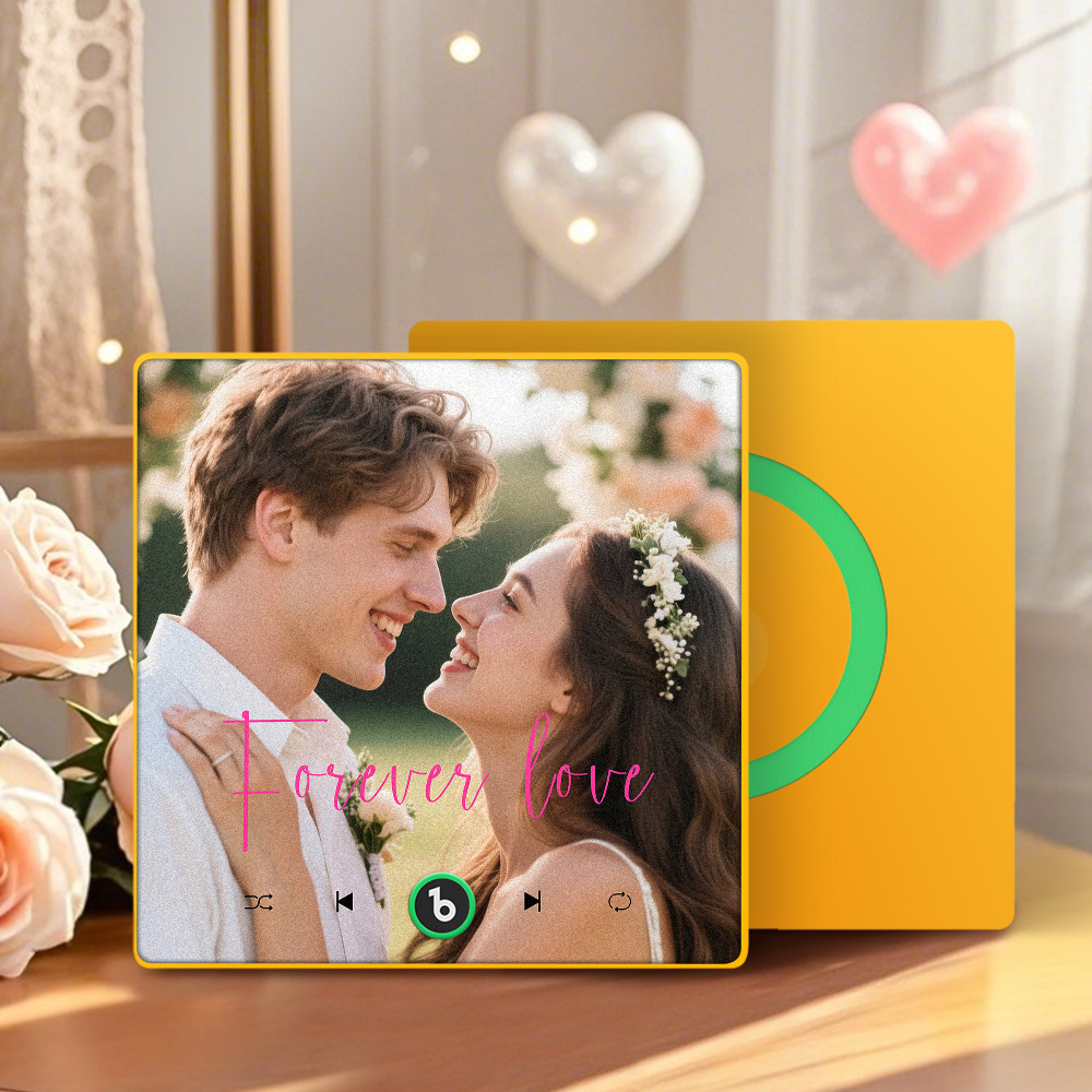 Custom Music Fridge Magnet Personalized Gift with Recordable Voice Photo Unique Anniversary Wedding Christmas Present for Her Him Couples - namenecklace