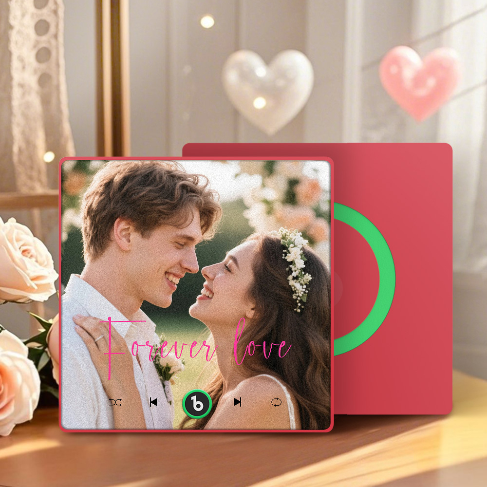 Custom Music Fridge Magnet Personalized Gift with Recordable Voice Photo Unique Anniversary Wedding Christmas Present for Her Him Couples - namenecklace
