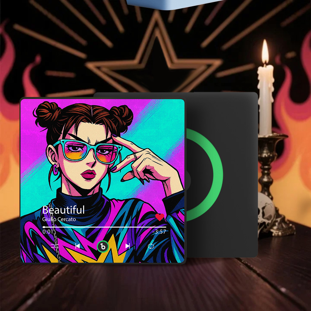 Custom Anime-style Music Fridge Magnet and Photo with Colorful Frame Music Wall Photo Sticker Music Movement That Can Be Played