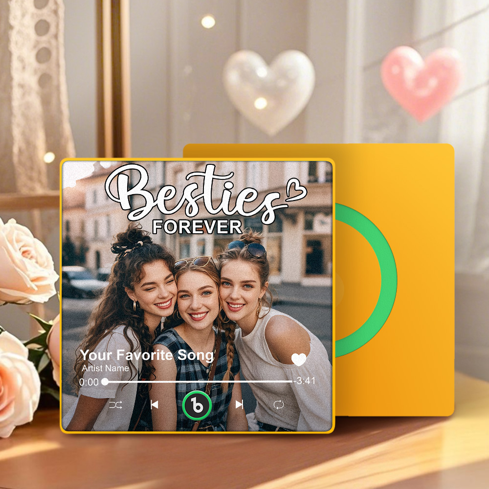 Custom Music Fridge Magnet Personalized Gift with Recordable Voice Photo Unique Anniversary Wedding Christmas Present for Her Him Couples - namenecklace