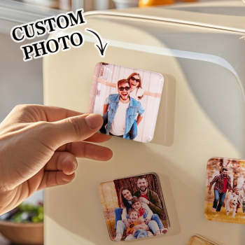 Personalized Photo Fridge Magnetic Acrylic Square Refrigerator Magnet Home Decor -