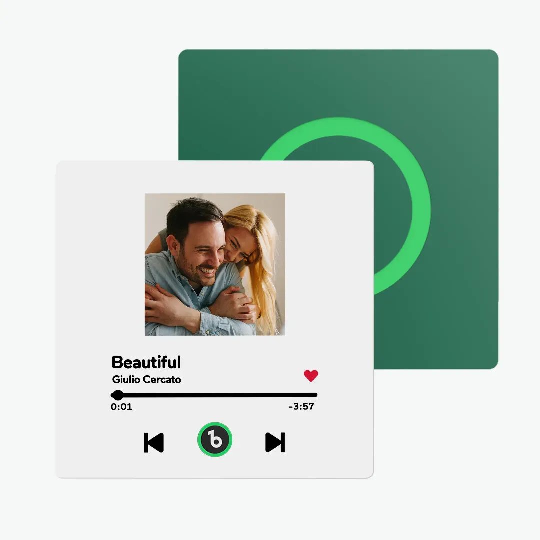 New 4.0 Upgrade Custom Music Fridge Magnet Colorful Frame Album Fridge Magnet Can Play Songs Gift for Couple Can Upload Your Music