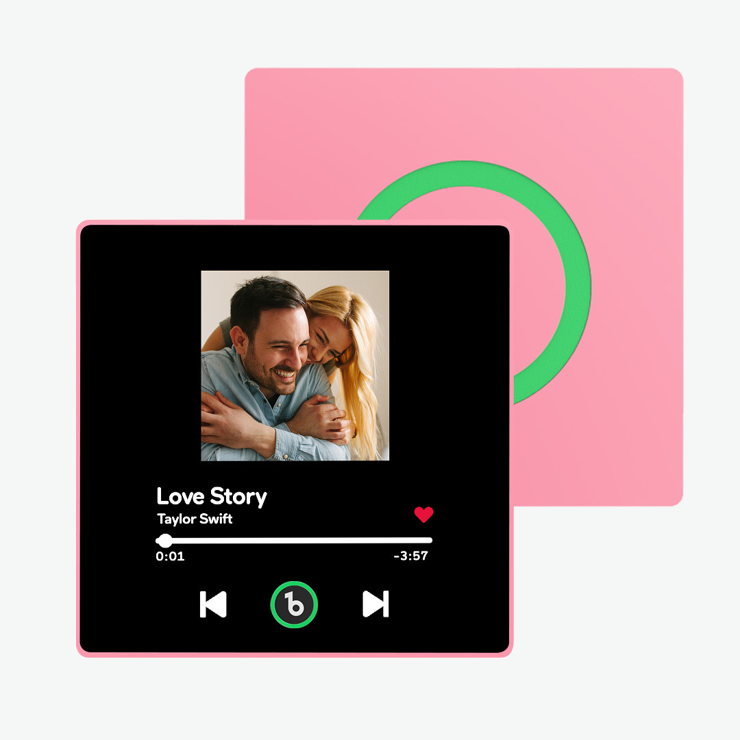 New 4.0 Upgrade Custom Music Fridge Magnet Colorful Frame Album Fridge Magnet Can Play Songs Gift for Couple Can Upload Your Music