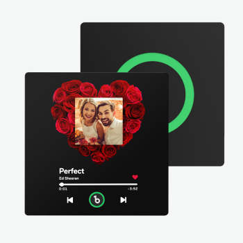 Custom Music Fridge Magnet with Rose and Photo Colorful Album Fridge Magnet Gifts for Her - NameNecklace