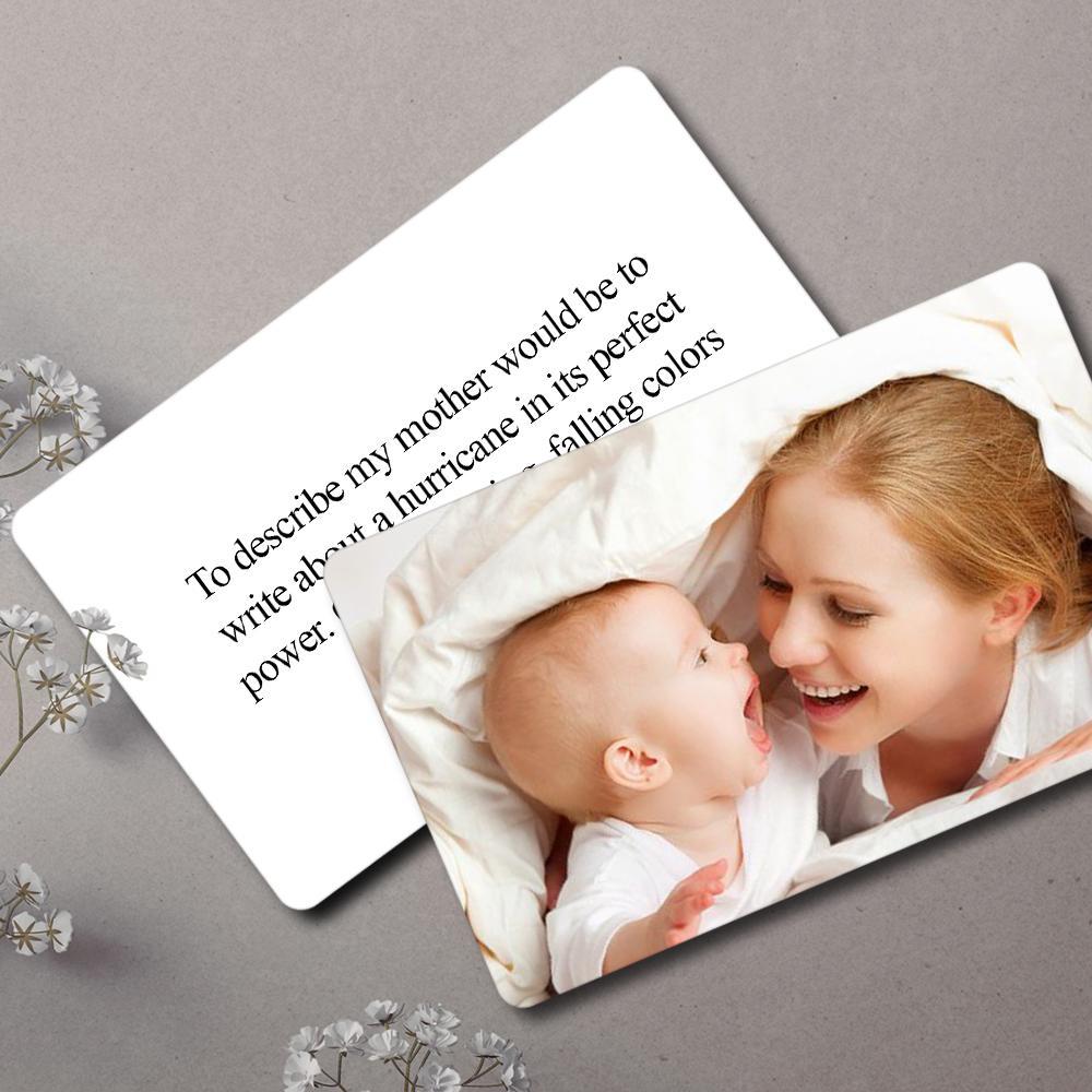 Custom Photo Wallet Insert Card Gift Card Mother's Day Surprise