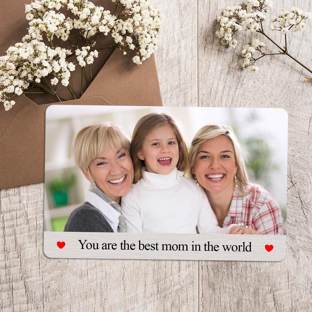Custom Photo Wallet Insert Card Gift Card For The Best Mom