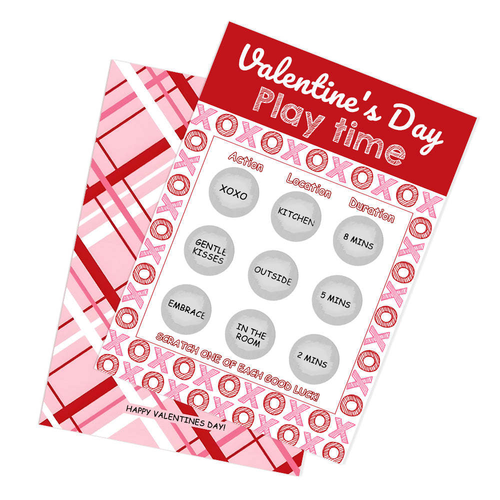 Naughty Play Time Scratch Card Funny Valentine's Day Scratch off Card - NameNecklace