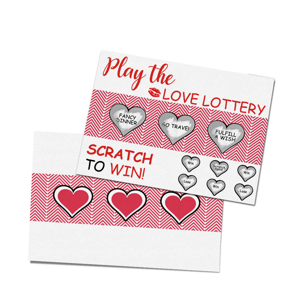 Love Lottery Scratch Card Funny Valentine's Day Scratch off Card - NameNecklace