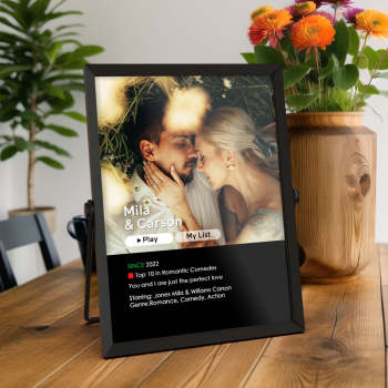 Custom Love Movie Poster Plaque for Her Personalized Plaque Gift For Him