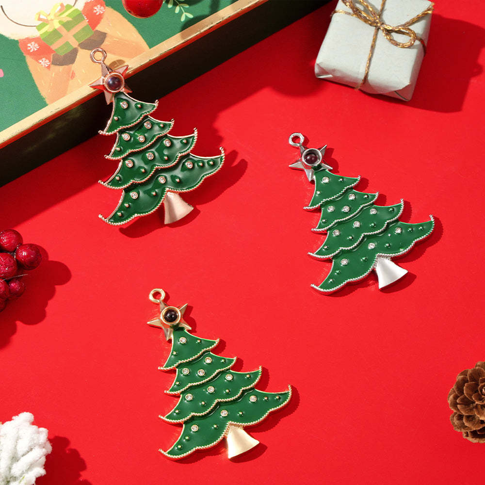 Personalized Projection Ornament Custom Photo Christmas Tree Ornament for Christmas Gifts - namenecklace