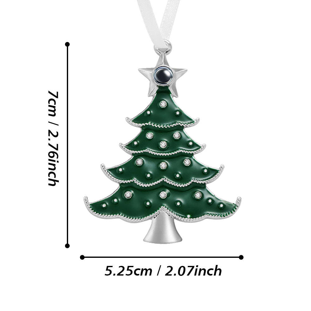 Personalized Projection Ornament Custom Photo Christmas Tree Ornament for Christmas Gifts - namenecklace