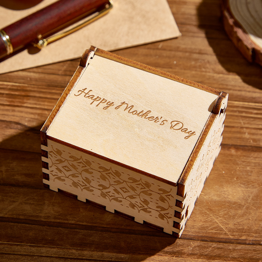 Personalized Wooden Music Box Custom Music Box Gift for Mother - namenecklace
