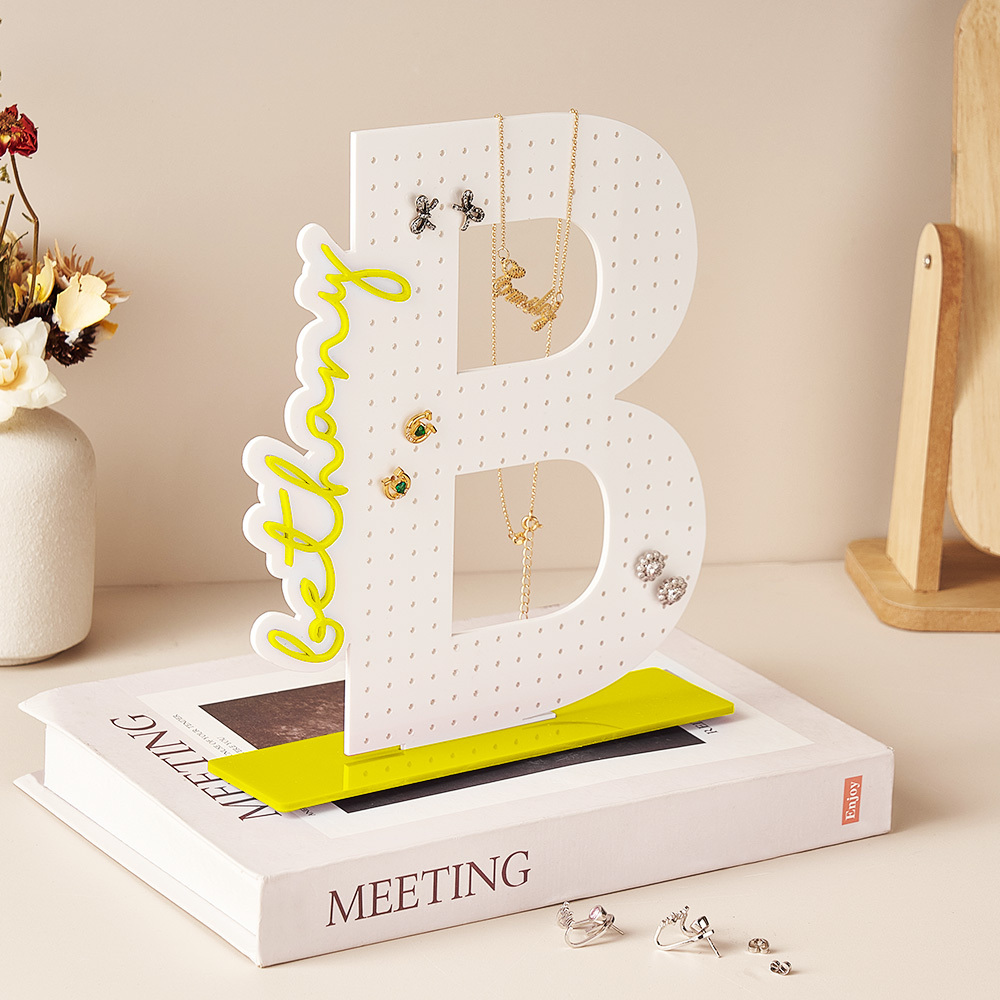 Personalized Acrylic Earring Holder - Birthday Gift for Her, Custom Earring Display, Jewelry Organizer, Teenage Girl Gifts, Gifts for Mom