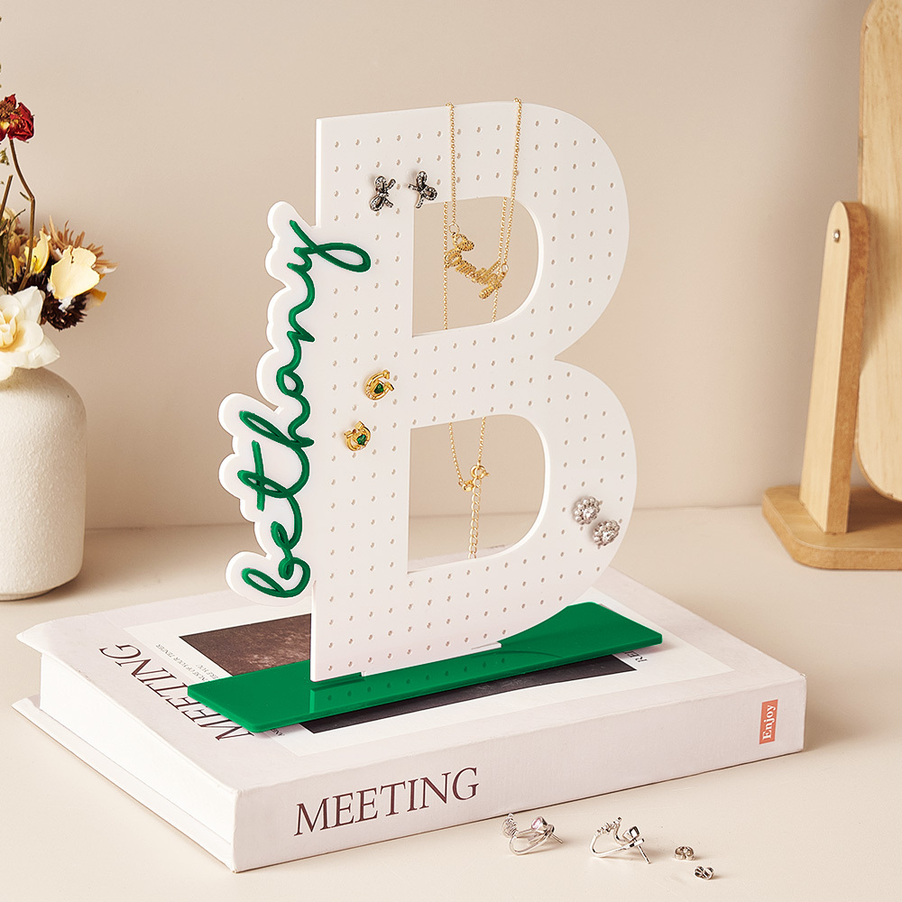 Personalized Acrylic Earring Holder - Birthday Gift for Her, Custom Earring Display, Jewelry Organizer, Teenage Girl Gifts, Gifts for Mom