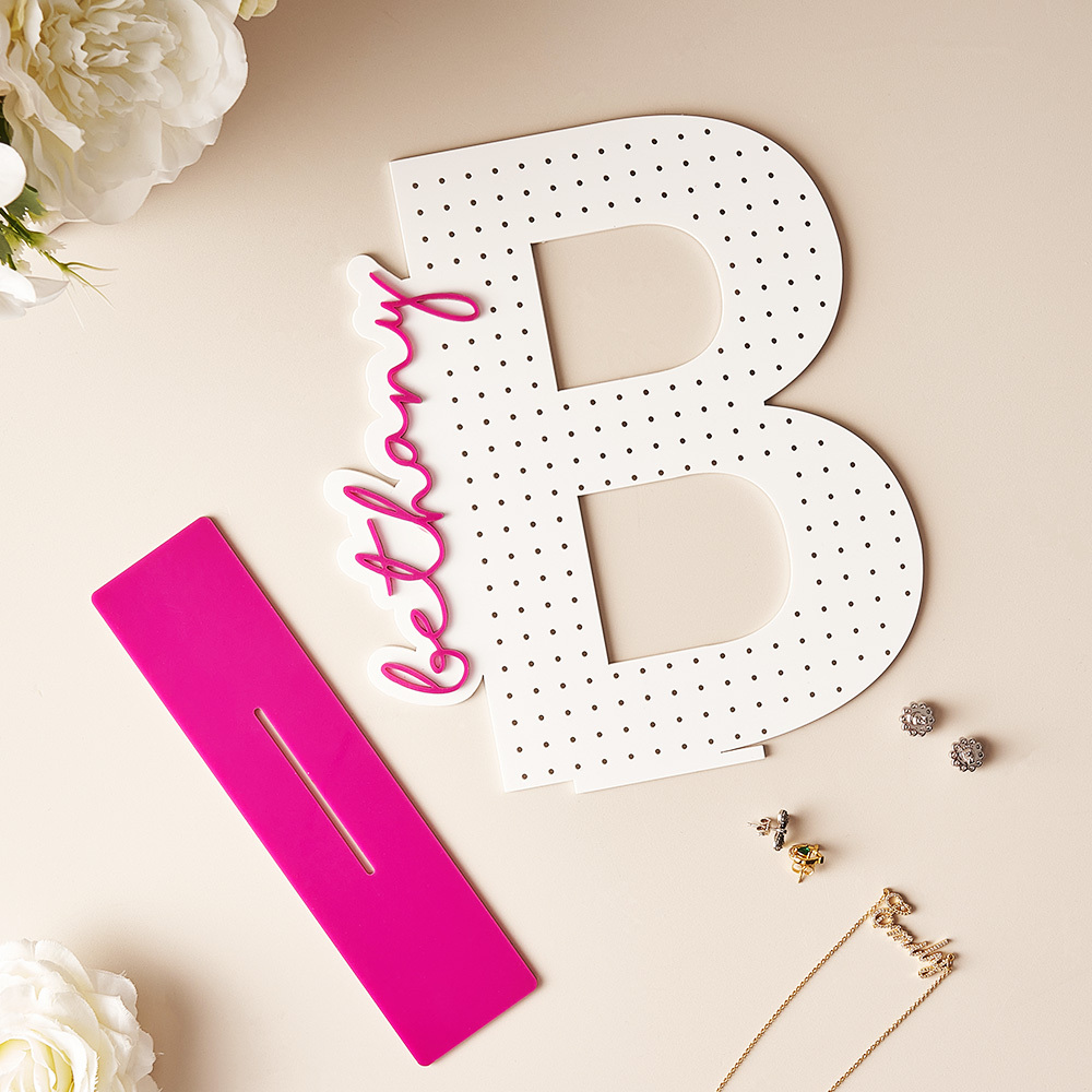 Personalized Acrylic Earring Holder - Birthday Gift for Her, Custom Earring Display, Jewelry Organizer, Teenage Girl Gifts, Gifts for Mom