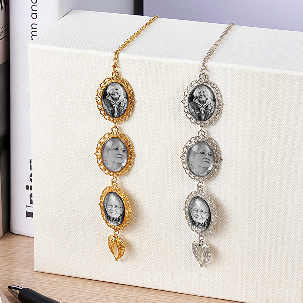 Custom Graduation Tassel With Memorial Photo Charm, Personalized Tassel Charm with Wings, Unqiue Graduation Gifts