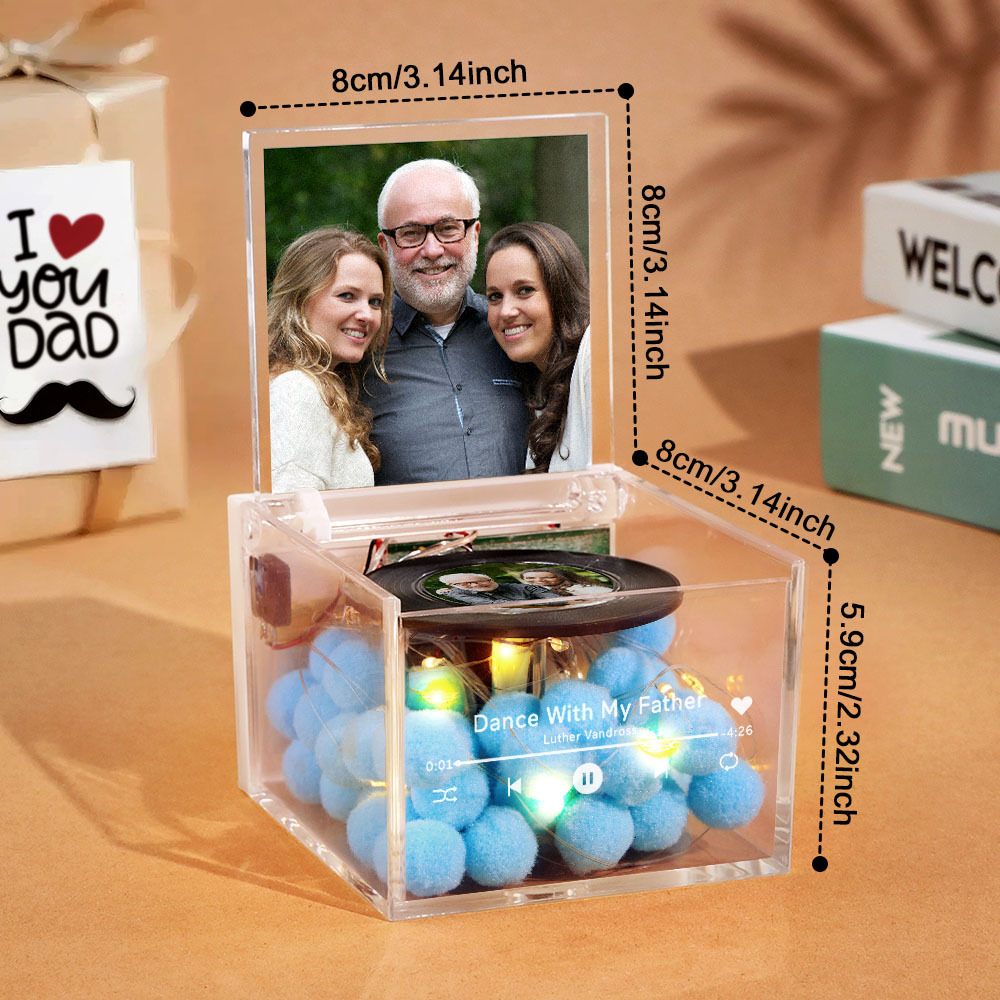 Custom Mini Vinyl Record Player Automatic Music Player Best Dad Style For Father's Day